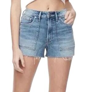 Good American Shorts Distressed Blue Size 27 or 4